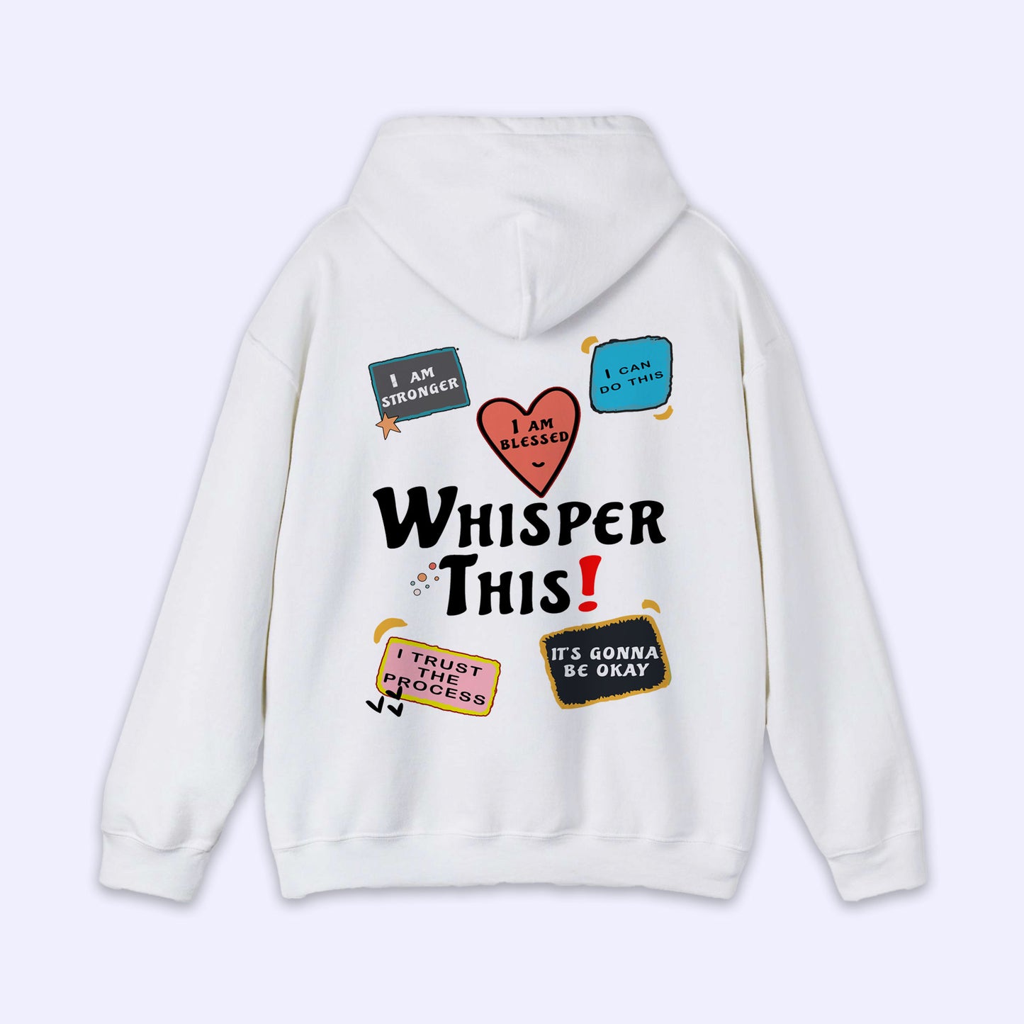 Whisper This- Daily affirmations - Hoodie Print & Embroidery